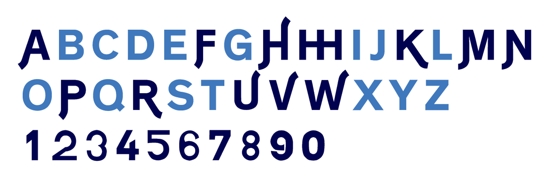 Kohlbecker Font – Zeichensatz