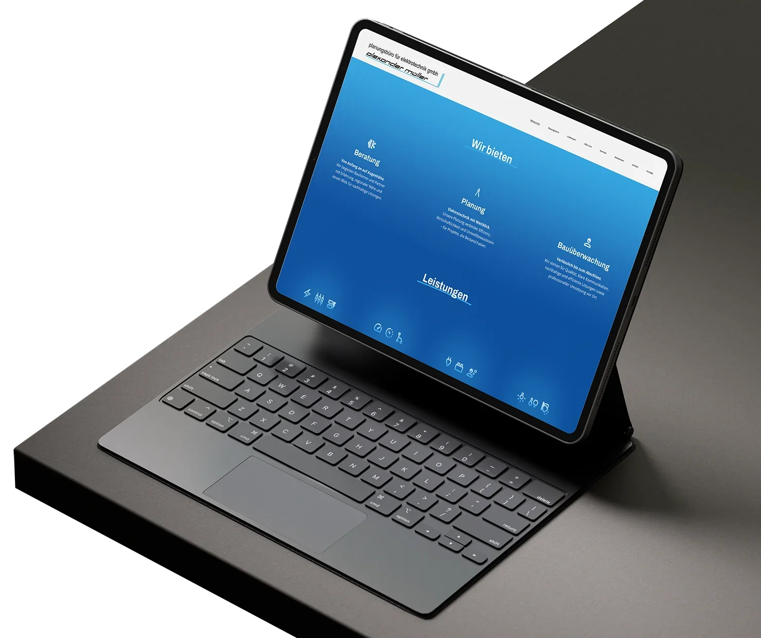 E-Plan-Mueller.de – Desktop-Ansicht